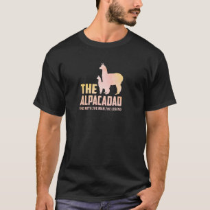 Camiseta Divertido O Pai da Alpaca - Amante Divertido de Ll