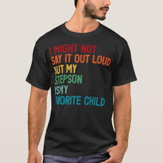 Camiseta Divertido Pai Dia dos Pais Meu Enteado É Meu Favor