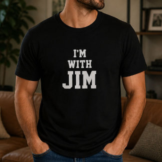 Camiseta Divertido Personalizado Custom Estou Com Jim Anive