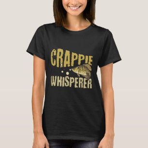 Camiseta Divertido Pesca de Crappie Caçador Vintage