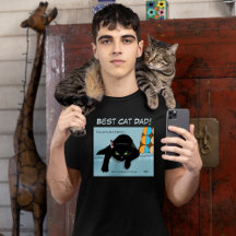 Divertido Preto Fofo Melhor Pai de Gato Dia dos Pa