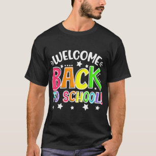 Camiseta Divertido Primeiro Dia de Professora Bem-Vindo À S
