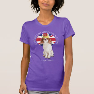Camiseta Divertido QUAL CORONAÇÃO Rei Charles Spaniel Unise