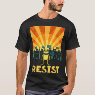 Camiseta Divertido Resistir Protesto de Sapo de Portland