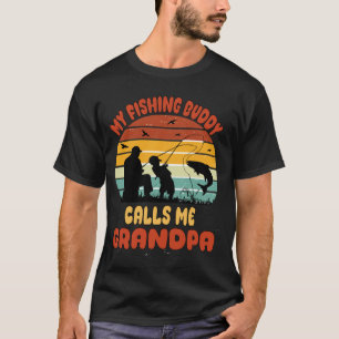 Camiseta Divertido retrô Meus companheiros de pesca me cham