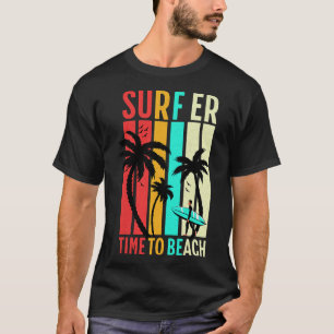 Camiseta Divertido Retro Praia Surf Surfboard Antigo Surfis