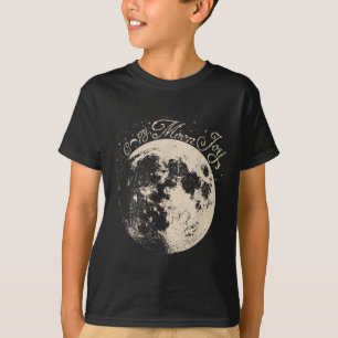 Camiseta Divertido retrô tendência cópia lua alegria minima