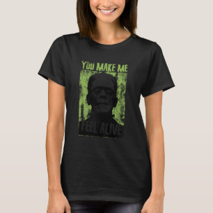 Camiseta Divertido Retro Você Me Faz Me Sentir Vivo Franken