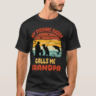 Camiseta Divertido retroMeus Amigos de Pesca Me Chamam de P