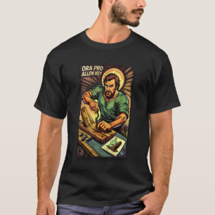 Camiseta Divertido São José Pai Católico e Trabalhador