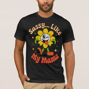 Camiseta Divertido Sassy Como Minha Mãe Retro Cartoon Camis