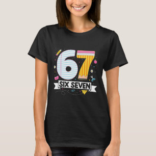 Camiseta Divertido Seis Sete 67 Gíria Gen Alpha 6 7 Meme Pr