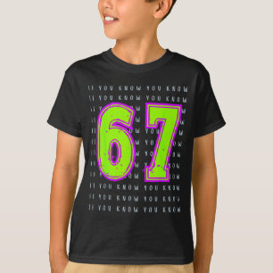 Camiseta Divertido Seis Sete 6 7 Design de Meme