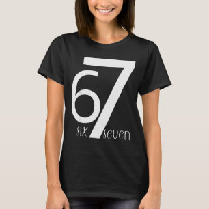 Camiseta Divertido Seis Sete 6 7 Design de Meme 6 7