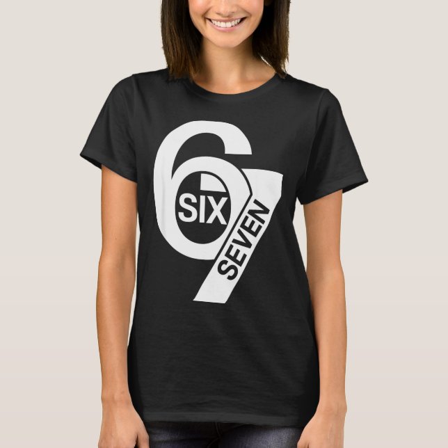 Camiseta Divertido Seis Sete 6 7 Meme Frase Gíria Gen Alpha (Frente)