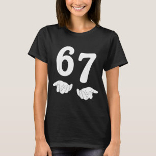 Camiseta Divertido Seis Sete 6 7 Meme Gen Alpha Gíria 67 Mã