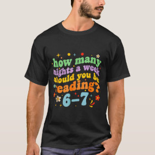 Camiseta Divertido Seis Sete 6 7 Meme Professor Design Leit