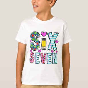 Camiseta Divertido Seis Sete 6 7 Meme Professor Design Para