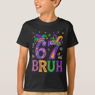 Camiseta Divertido seis sete bruh 67 mardi gras meninos men
