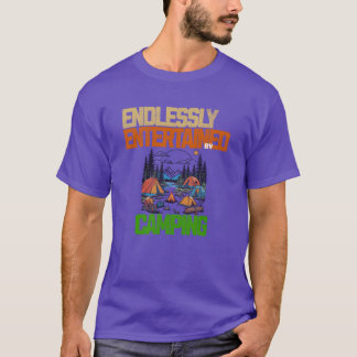 Camiseta Divertido sem Fim pelo Camping vintage