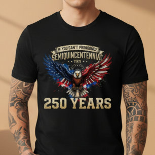 Camiseta Divertido Semiquincentenário 250 Anos EUA 2026 Águ
