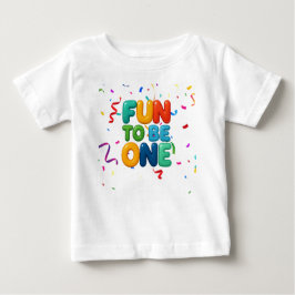 Camiseta Divertido ser Um, Confetes Coloridos Aniversário d