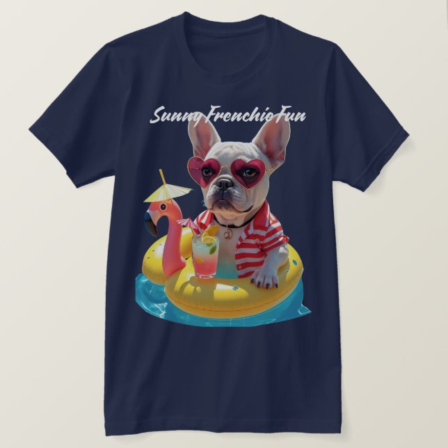 Camiseta Divertido Sunny Frenchie (Frente do Design)