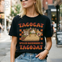 Camiseta Divertido Tacocat Palíndromo Retro Cinco De Mayo