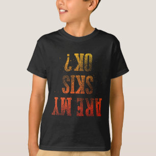 Camiseta Divertido Tema de Esqui Para Homens Mulheres Monta
