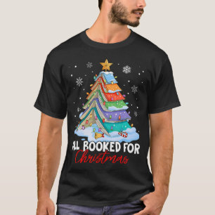 Camiseta Divertido Todo Reservado Para O Natal Livro Árvore