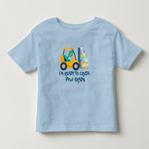 Camiseta Divertido trator de dinossauro Caminhão Aniversári