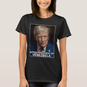 Camiseta Divertido Trump Atuando como Presidente da Venezue