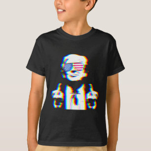 Camiseta Divertido Trump Psicodélico Edm Trippy Vaporwave T