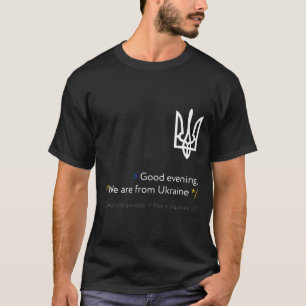 Camiseta Divertido Ucrânia Russo Boa Noite Somos Da Ucr