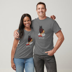 Camiseta Divertido Vamos Lá! Caminhar Tervuren Belga (origi