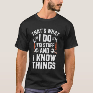 Camiseta divertido vintage é o que eu faço eu conserto cois