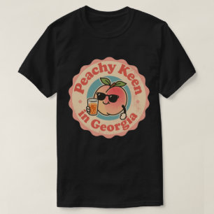 Camiseta Divertido Vintage Peachy Keen na Georgia Peach