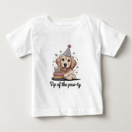 Camiseta Divertido "VIP do Paw-ty" Cachorro de Aniversário