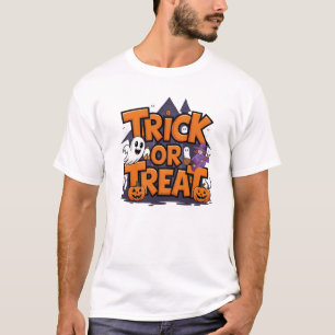 Camiseta Divertimento de Dia das Bruxas assustador com doce