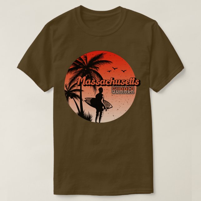 Camiseta Divertimento de verão em Massachusetts (Frente do Design)