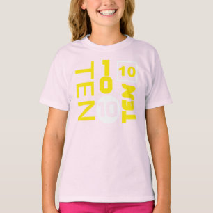 Camiseta DIVERTIMENTO dez T de 10 ANIVERSÁRIOS