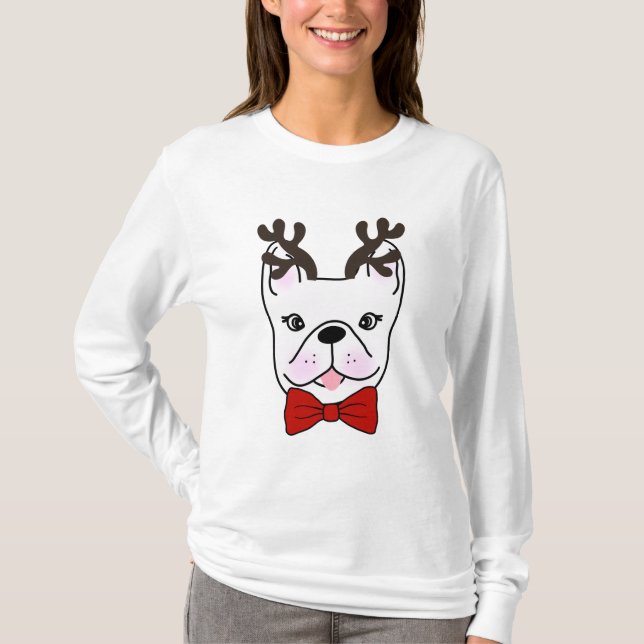 Camiseta Divertimento Frenchie. festivo (Frente)
