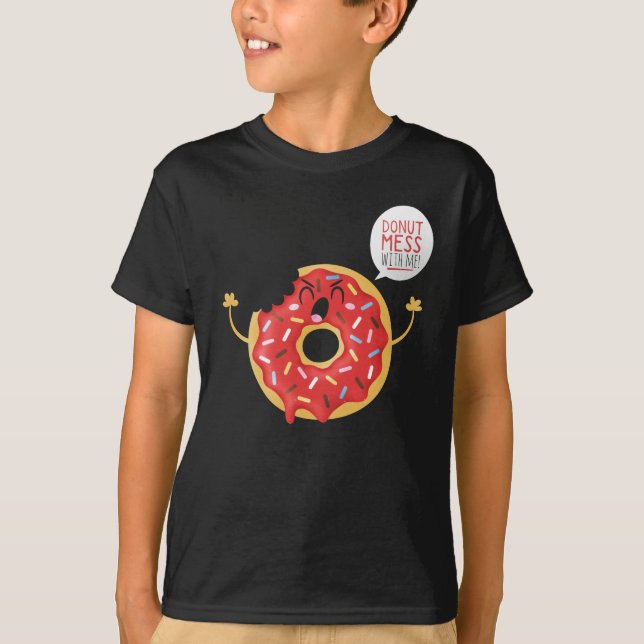 Camiseta Divertimento legal do skate da rosquinha do tShirt (Frente)