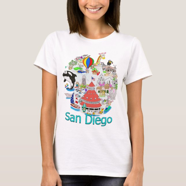 Camiseta Divertimento San Diego California (Frente)