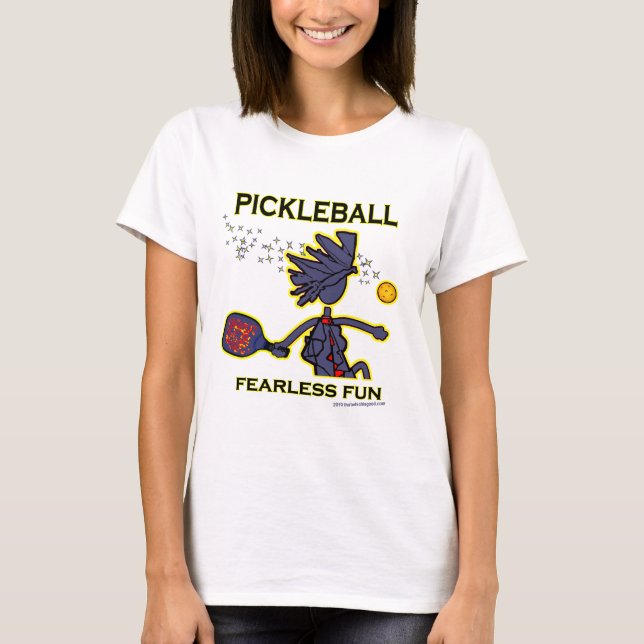Camiseta Divertimento sem medo de Pickleball (Frente)
