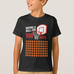 Camiseta DIVERTINDO-SE POR 100 DIAS Amante de Basquetebol