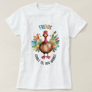 Camiseta Dívida Cor Fria e Divertida Peru de Friendsgiving 