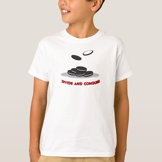 Camiseta Divida e conquiste o T dos miúdos (Frente)