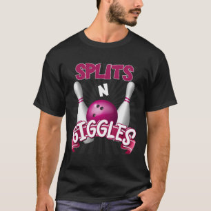 Camiseta Dividem-se em Giggles Funny Boliche Team Bowler Sp