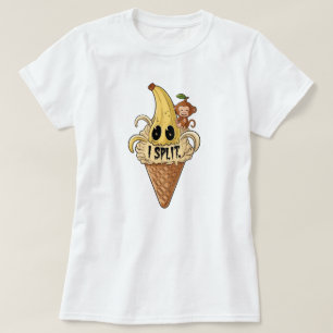 Camiseta Dividi, gritar de gelo de banana